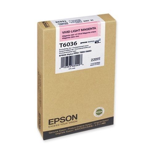 엡손 Epson T603600 Ink Cartridge (Vivid Light Magenta) in Retail Packaging