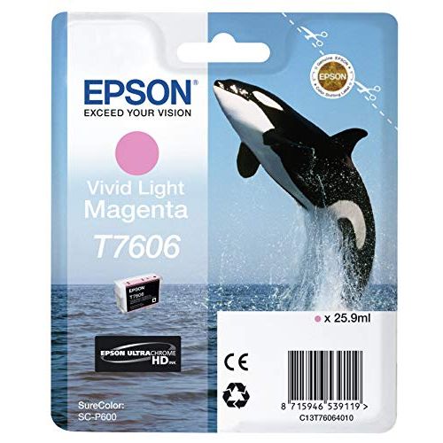 엡손 Epson T7606 Vivid Ink Cartridge - Light Magenta