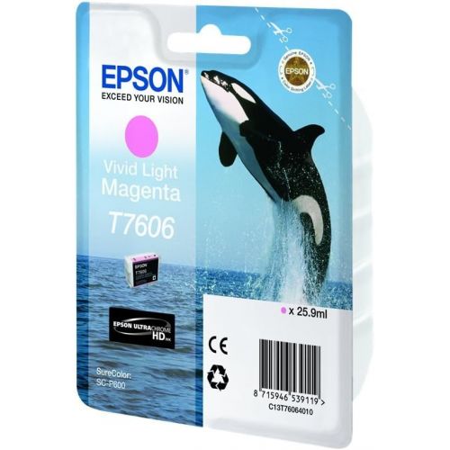 엡손 Epson T7606 Vivid Ink Cartridge - Light Magenta