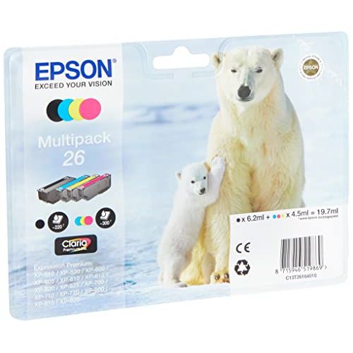 엡손 Epson 26 Multi-pack Ink Cartridge (Black, Yellow, Cyan, Magenta)