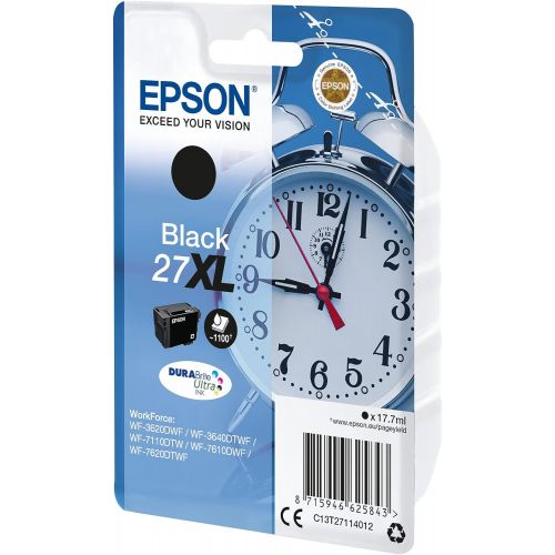 엡손 Epson Alarm Clock No.27 XL Series High Capacity Ink Cartridge - Black