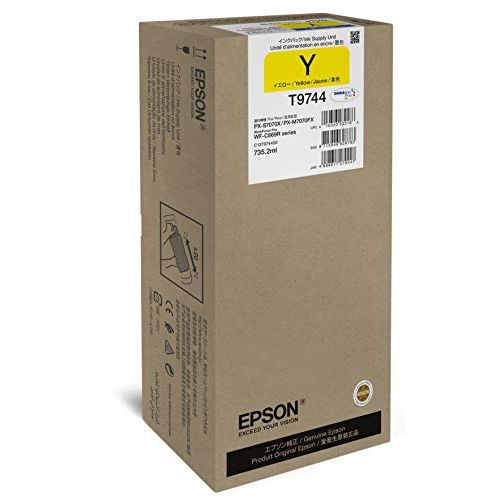 엡손 Epson T9744 - 735.2 ml - Taille XXL - Jaune - Originale - cartouche dencre - Pour Workforce Pro WF-C869R, WF-C869RD3TWFC, WF-C869RDTWF, WF-C869RDTWFC