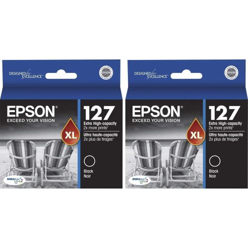 엡손 Epson DURABrite 2-Pack T127120 Ultra 127 Black Extra High-capacity Inkjet Cartridge