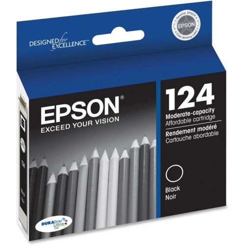 엡손 Epson T124120 - T124120 (124) Moderate Capacity Ink, Black