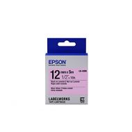 Epson LabelWorks Wave Ribbon LK (Replaces LC) Tape Cartridge ~1/2 Black on Lavender (LK-42BK) - for use with LabelWorks LW-300, LW-400, LW-600P and LW-700 Label Printers