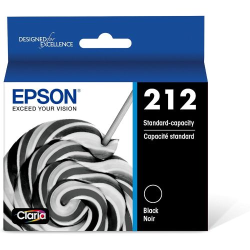 엡손 Epson 212XL, Standard-Capacity Color and High-Capacity Black Ink Cartridges, (CMYK) 4-Pack & T212 Claria Standard Capacity Cartridge Ink - Black, T212120-S