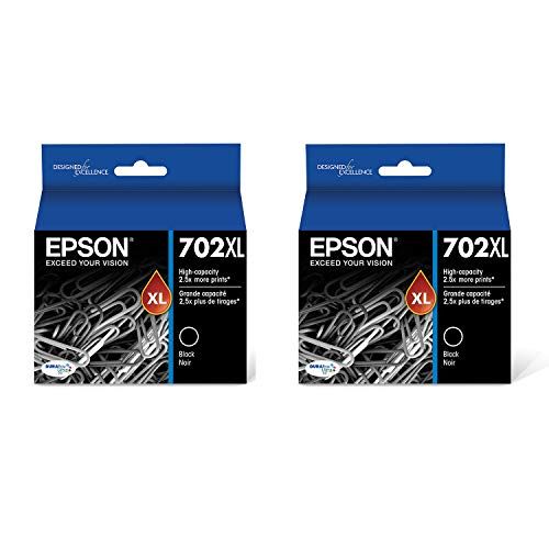 엡손 Epson T702XL120-S DURABrite Ultra Black High Capacity Cartridge Ink - 2 Pack