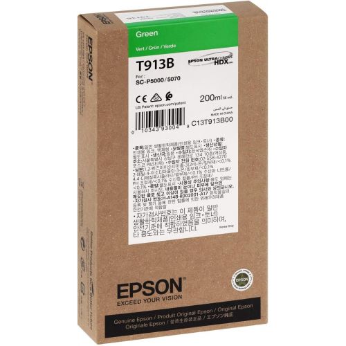 엡손 Epson T913B00 Ink Cartridge (Green) in Retail Packaging