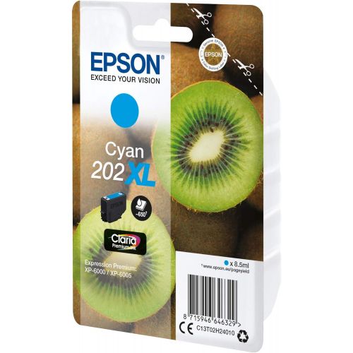 엡손 Epson C13T02H24010 (202XL) Ink Cartridge Cyan, 650 Pages, 9ml