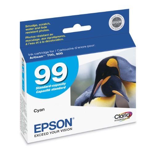 엡손 Epson T099 Claria Hi-Definition -Ink Standard Capacity Cyan -Cartridge (T099220-S) for select Epson Artisan Printers