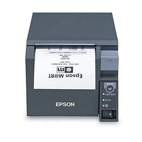 엡손 Epson Receipt Printer - Thermal line - Roll (3.15 in) - 180 x 180 dpi - up to 590.6 inch/min - USB 2.0, PoweredUSB - Dark Gray