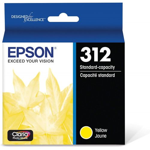 엡손 Epson T312 Claria Photo HD -Ink Standard Capacity Yellow -Cartridge (T312420-S) for select Epson Expression Photo Printers