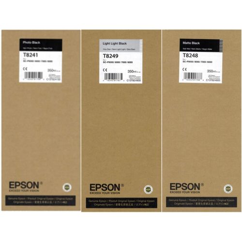 엡손 Epson SC-P9000 High Yield Ink (350 ml) Cartridge Set (Photo Black Matte Black Light Light Black)