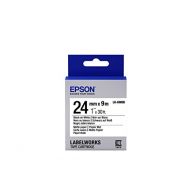 Epson LabelWorks Matte Paper LK (Replaces LC) Tape Cartridge ~1 Black on White (LK-6WBB) - for use with LabelWork LW-600P and LW-700 Label Printers