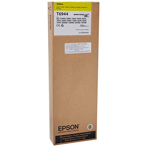 엡손 Epson T6944 Yellow Ultra Chrome XD Ink Cartridge, 700 ml (T694400)