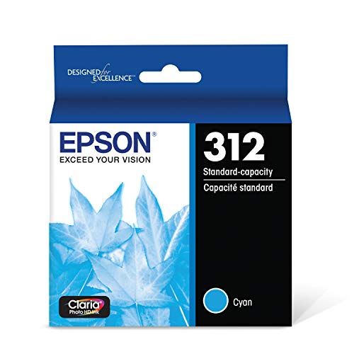 엡손 Epson T312 Claria Photo HD -Ink Standard Capacity Cyan -Cartridge (T312220-S) for select Epson Expression Photo Printers