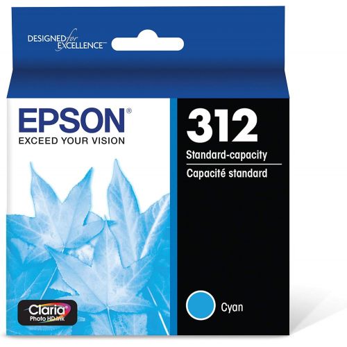 엡손 Epson T312 Claria Photo HD -Ink Standard Capacity Cyan -Cartridge (T312220-S) for select Epson Expression Photo Printers