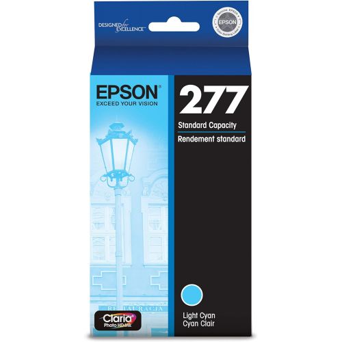 엡손 Epson T277 Claria Photo HD Ink Standard Capacity Light Cyan Cartridge (T277520) for Select Epson Expression Printers