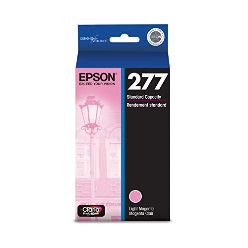 엡손 Epson T277 Claria Photo HD Ink Standard Capacity Light Magenta Cartridge (T277620) for Select Epson Expression Printers