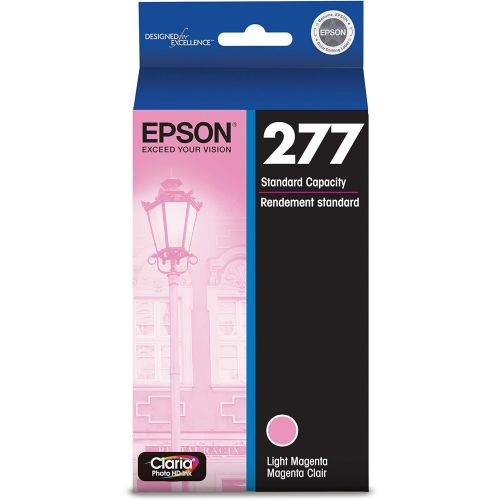 엡손 Epson T277 Claria Photo HD Ink Standard Capacity Light Magenta Cartridge (T277620) for Select Epson Expression Printers