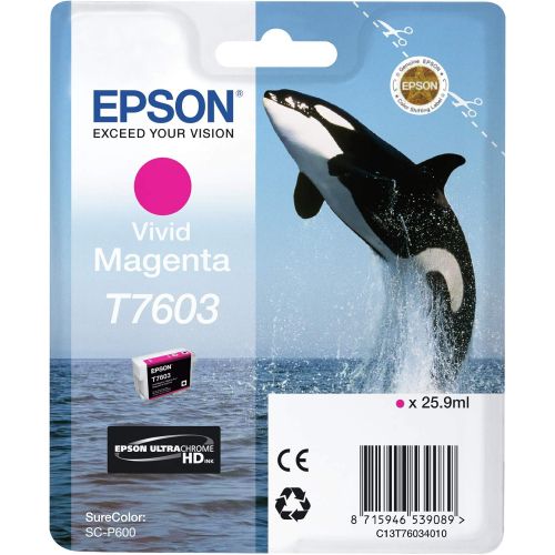 엡손 Epson T7603 Vivid Ink Cartridge - Magenta