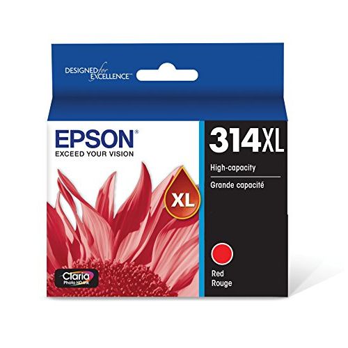 엡손 Epson T314 Claria Photo HD -Ink High Capacity Red -Cartridge (T314XL820-S) for Select Epson Expression Photo Printers