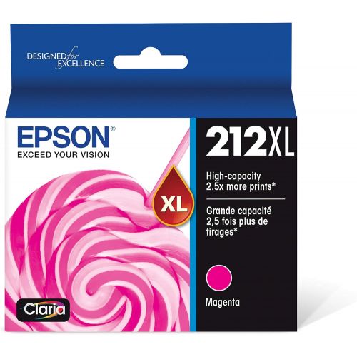 엡손 Epson T212 Claria -Ink High Capacity Magenta -Cartridge (T212XL320-S) for Select Epson Expression and Workforce Printers