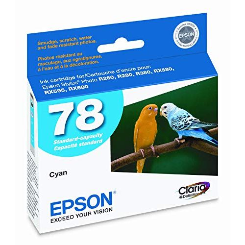엡손 New Genuine Epson T0782 Cyan Ink Cartridge T078220 Recently Expired ; R280