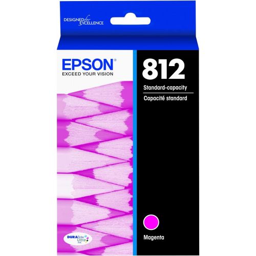 엡손 Epson T812 DURABrite Ultra Ink Standard Capacity Magenta Cartridge (T812320-S) for Select Epson Workforce Pro Printers