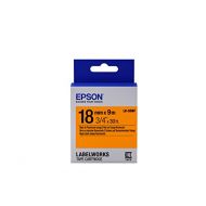 Epson LabelWorks Standard LK (Replaces LC) Tape Cartridge ~3/4 Black on Fluorescent Orange (LK-5DBF) - for use with LabelWorks LW-400, LW-600P and LW-700 Label Printers