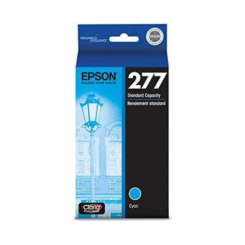 엡손 Epson T277 Claria Photo HD Ink Standard Capacity Cyan Cartridge (T277220-S) for Select Epson Expression Printers