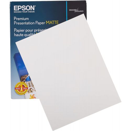 엡손 Epson Heavyweight 8.5x11 Matte Paper, 50 Sheets (S041257),