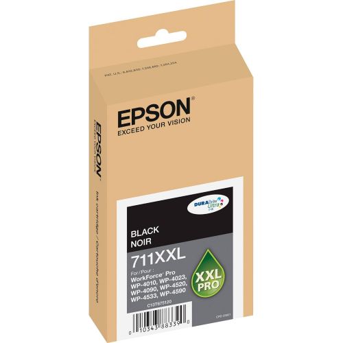 엡손 Epson DURABrite Ultra Black Ink Cartridge, 3400 Yield (T711XXL120)