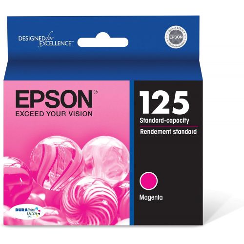 엡손 Epson T125 DURABrite Ultra Ink Standard Capacity Magenta Cartridge (T125320-S) for select Epson Stylus and WorkForce Printers