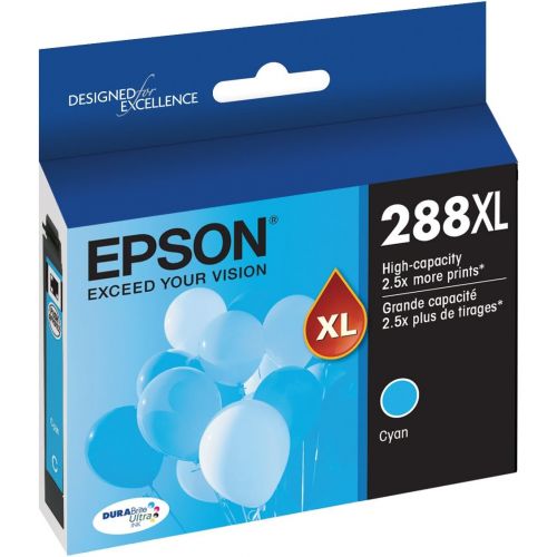 엡손 Epson T288 DURABrite Ultra -Ink High Capacity Cyan -Cartridge (T288XL220-S) for Select Epson Expression Printers