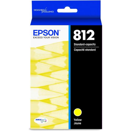 엡손 Epson T812 DURABrite Ultra Ink Standard Capacity Yellow Cartridge (T812420-S) for Select Epson Workforce Pro Printers