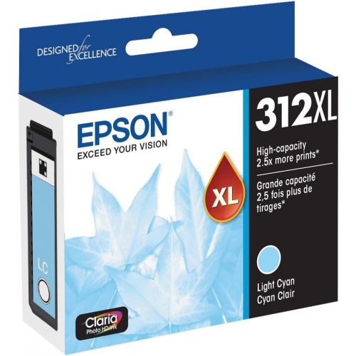 엡손 Epson T312 Claria Photo HD -Ink High Capacity Light Cyan -Cartridge (T312XL520-S) for select Epson Expression Photo Printers