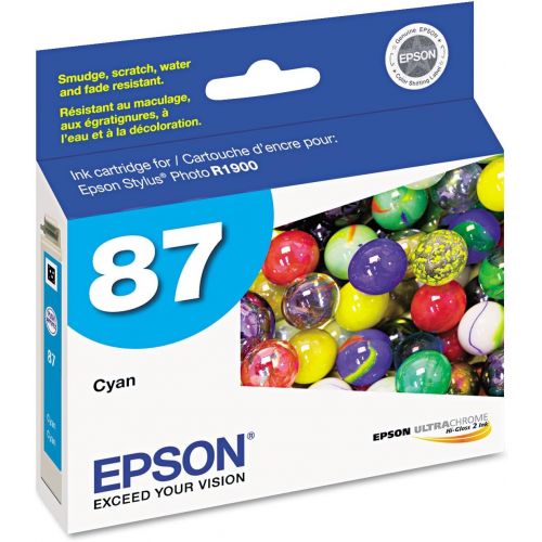 엡손 Epson UltraChrome Hi-Gloss 87 Inkjet Cartridge Cyan T087220