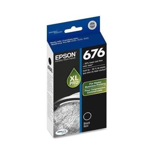 엡손 Epson T676XL120 OEM Ink - (676XL) Workforce Pro 4010 4020 4023 4090 4520 4530 4533 4540 4590 DURABrite Ultra Black Ink (2400 Yield)