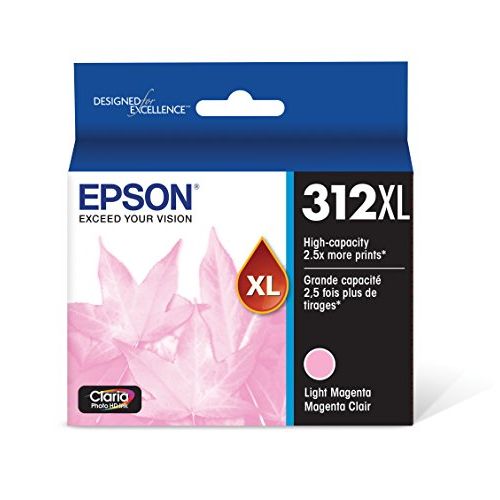 엡손 Epson T312 Claria Photo HD -Ink High Capacity Light Magenta -Cartridge (T312XL620-S) for select Epson Expression Photo Printers