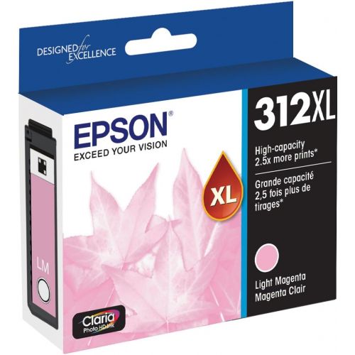 엡손 Epson T312 Claria Photo HD -Ink High Capacity Light Magenta -Cartridge (T312XL620-S) for select Epson Expression Photo Printers