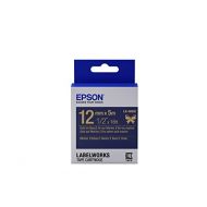 Epson LabelWorks Ribbon LK (Replaces LC) Tape Cartridge ~1/2 Gold on Navy (LK-4HKK) - for use with LabelWorks LW-300, LW-400, LW-600P and LW-700 Label Printers