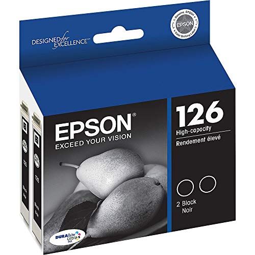 엡손 Epson T126120D2 DURABrite Ink Cartridges (Black) 2-Pack in Retail Packaging