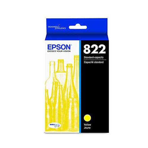 엡손 Epson T822 DURABrite Ultra Ink Standard Capacity Yellow Cartridge (T822420-S) for Select Epson Workforce Pro Printers