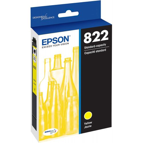 엡손 Epson T822 DURABrite Ultra Ink Standard Capacity Yellow Cartridge (T822420-S) for Select Epson Workforce Pro Printers