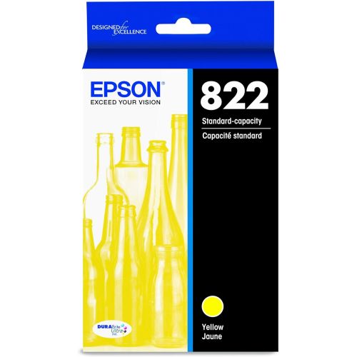 엡손 Epson T822 DURABrite Ultra Ink Standard Capacity Yellow Cartridge (T822420-S) for Select Epson Workforce Pro Printers