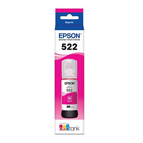 엡손 Epson T522 EcoTank Ink Ultra-high Capacity Bottle Magenta (T522320-S) for Select Epson EcoTank Printers