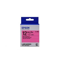 Epson LabelWorks Standard LK (Replaces LC) Tape Cartridge ~1/2 Black on Pearlized Red (LK-4RBL) - for use with LabelWorks LW-300, LW-400, LW-600P and LW-700 Label Printers