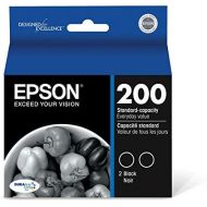 Epson T200 DURABrite Ultra -Ink Standard Capacity Black Dual -Cartridge Pack (T200120-D2) for select Epson Expression and WorkForce Printers