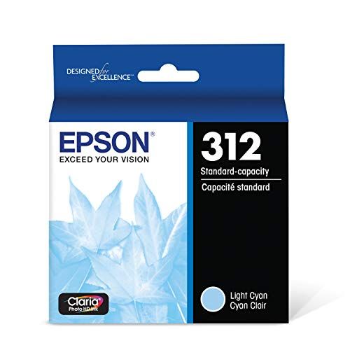 엡손 Epson T312 Claria Photo HD -Ink Standard Capacity Light Cyan -Cartridge (T312520-S) for select Epson Expression Photo Printers